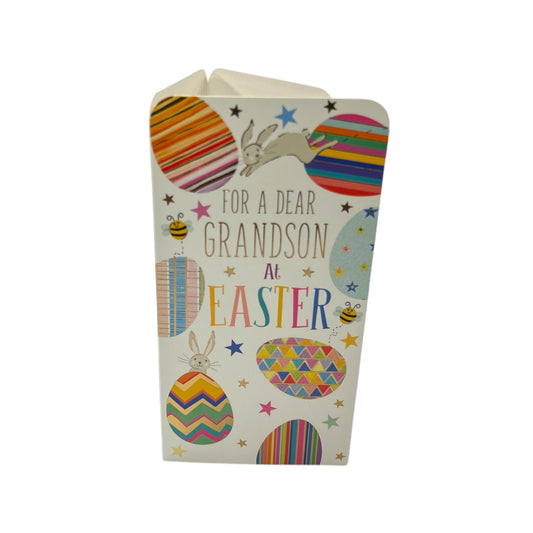 For A Dear Grandson Bunnies And Eggs Design Easter Money Wallet Card