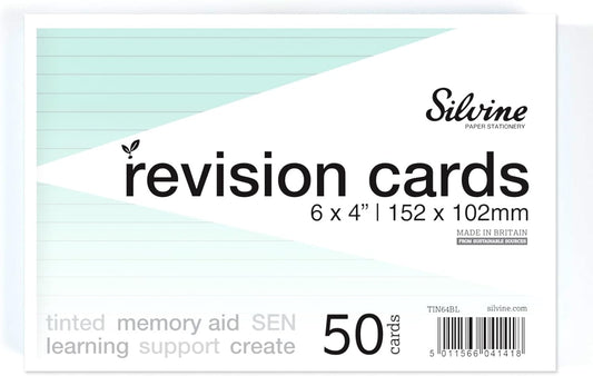 Pack of 1000 6x4" SEN Blue Lined Dyslexia Record Cards