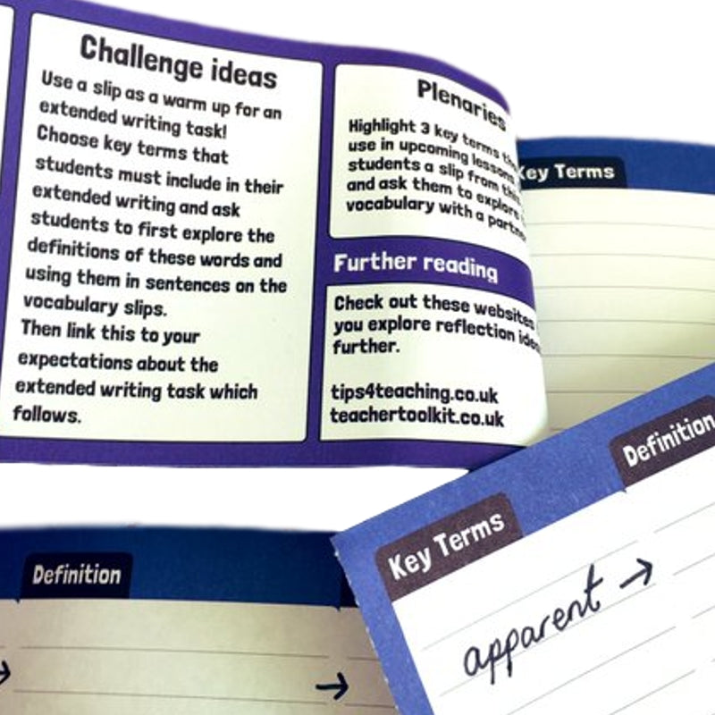 Classroom Support Key Vocabulary Review Sheets 150 Leaves