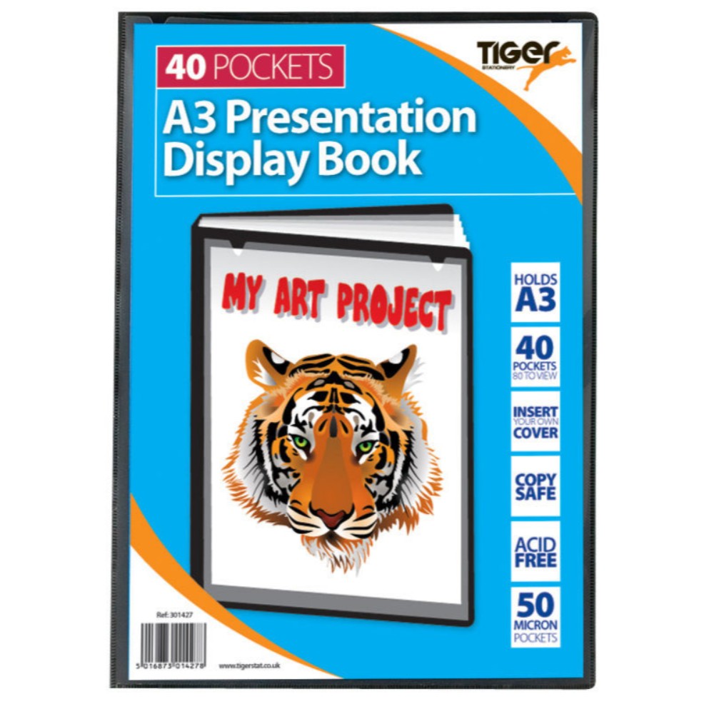 Tiger A3 40 Pocket Presentation Display Book