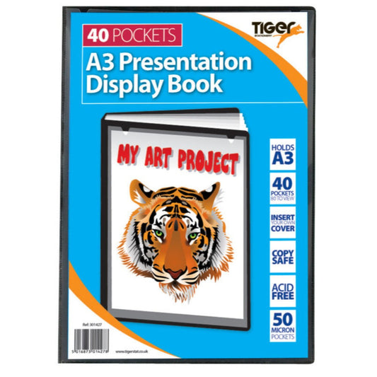 Tiger A3 40 Pocket Presentation Display Book