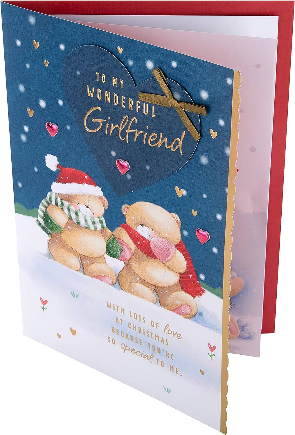Cute Forever Friends Winter Love Design Girlfriend Boxed Christmas Card