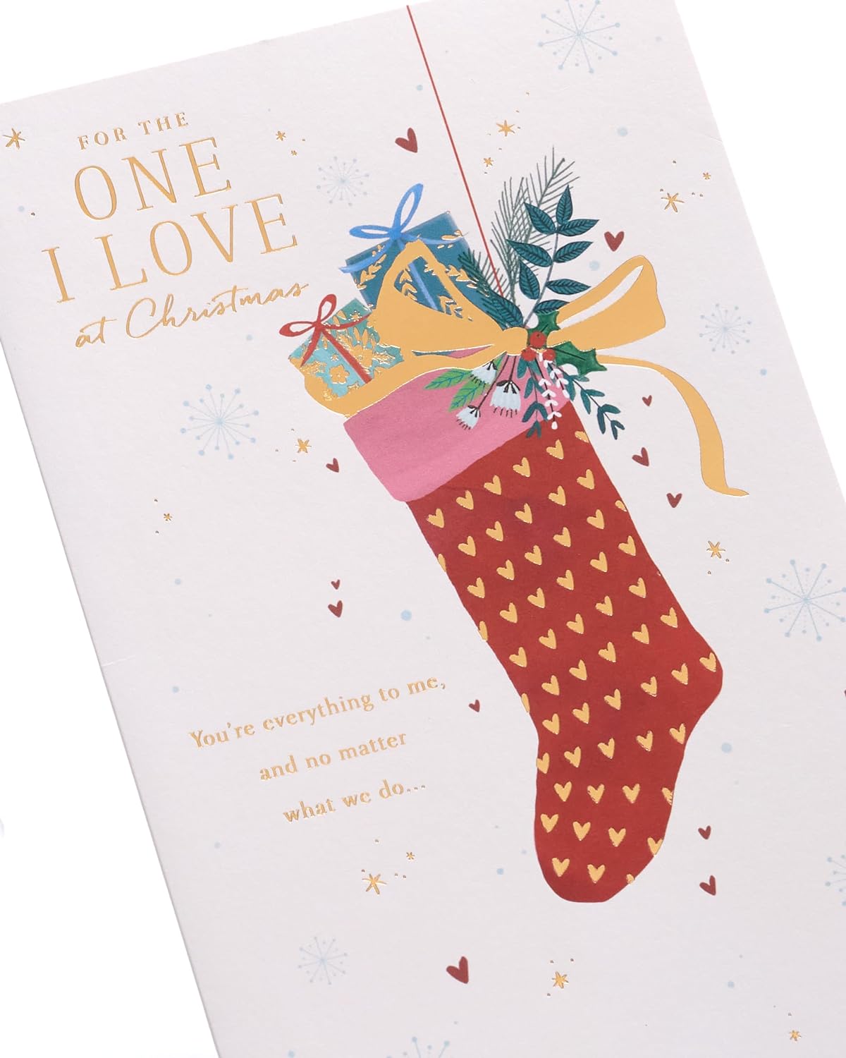 For the One I Love Stocking Design Christmas Card