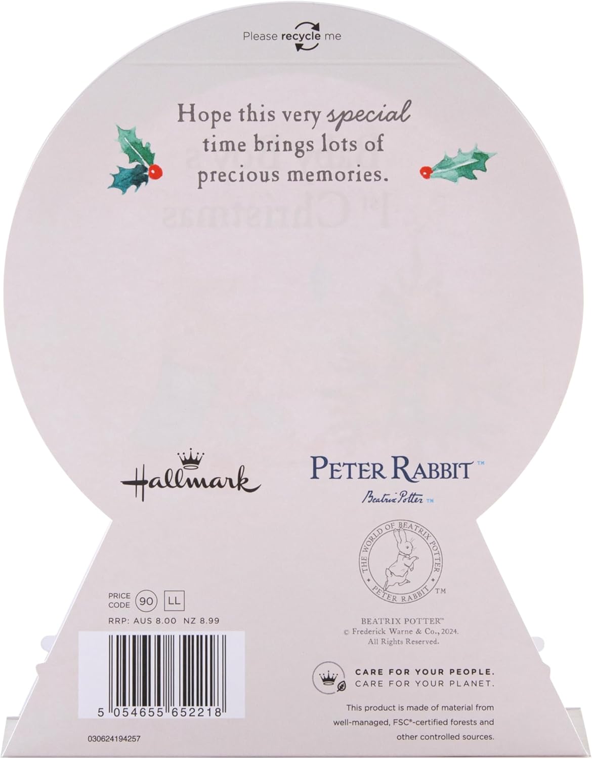 Peter Rabbit Baby Boy's First Christmas Card
