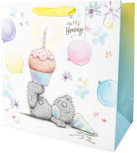 Me to You Birthday Cake Tatty Teddy Gift Bag with Hooray tag Design (Large)