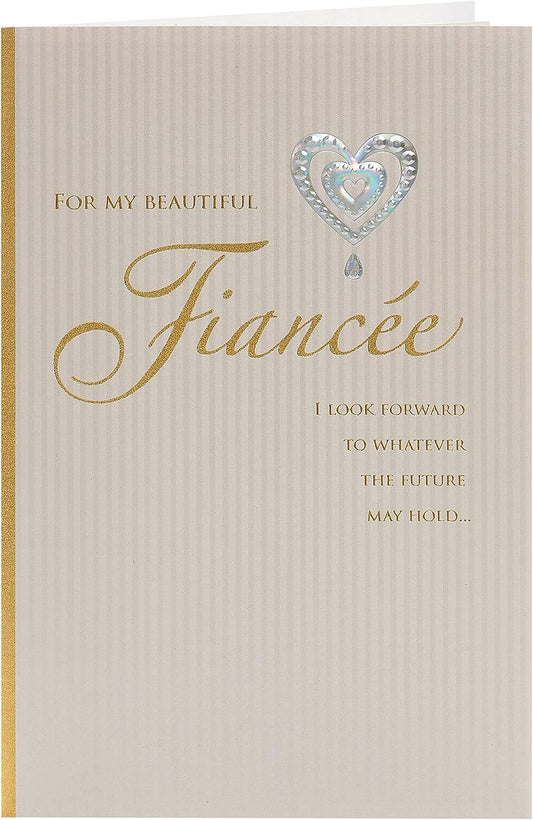 Romantic Design Fiancée Birthday Card