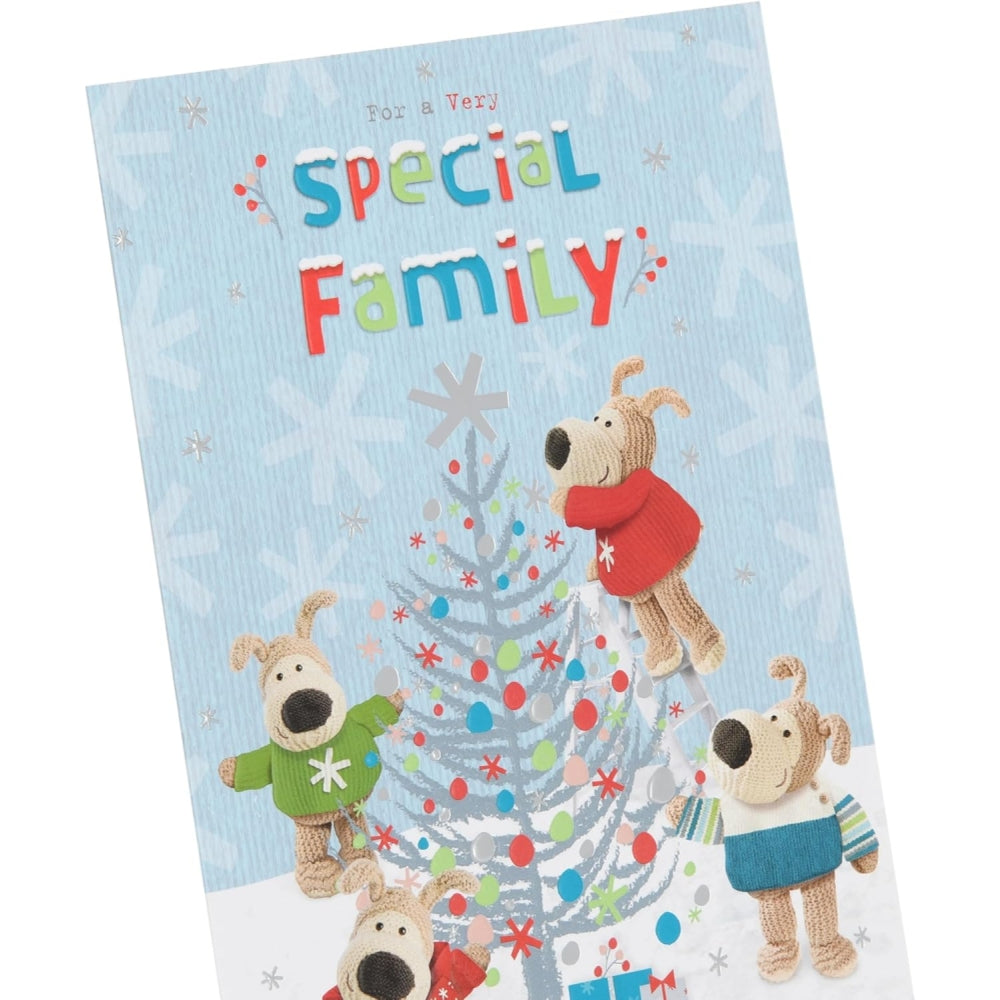 Boofles Around Xmas Tree Special Family Christmas Card
