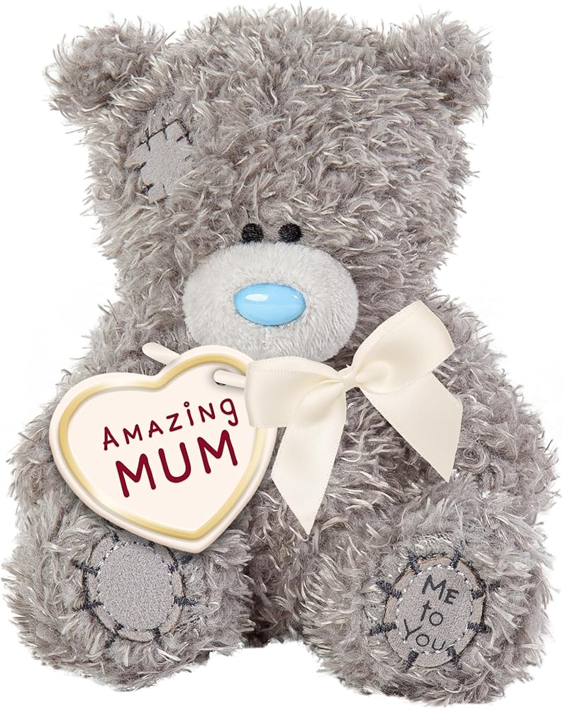 Me to You Tatty Teddy 'Amazing Mum' 10cm Plush Bear With Embroidered Flower Official Collection