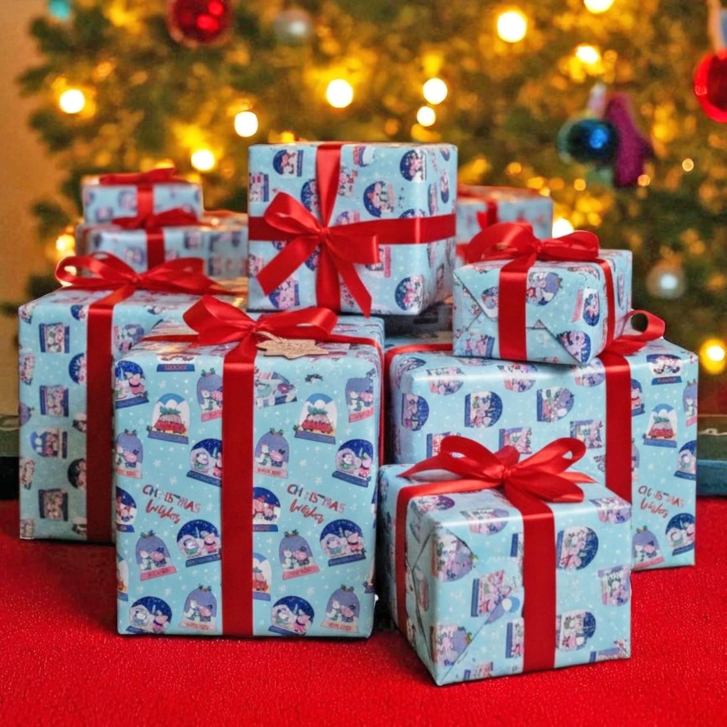 Pack of 3 Peppa Pig Christmas Wrapping Paper Rolls 2m x 69cm