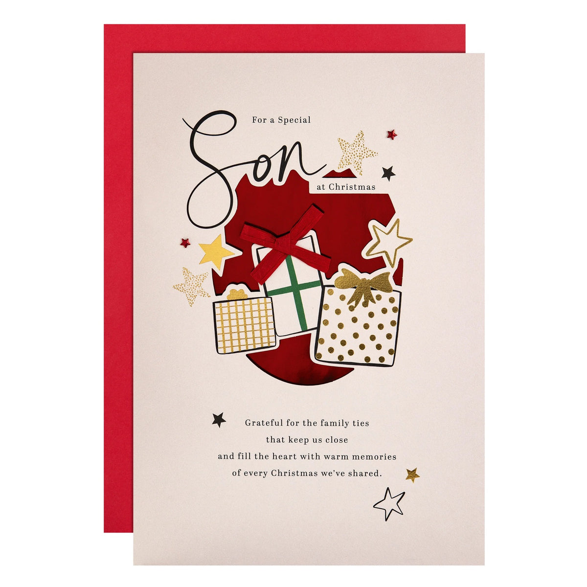 Special Sentiment, Christmas Presents Design Son Christmas Card