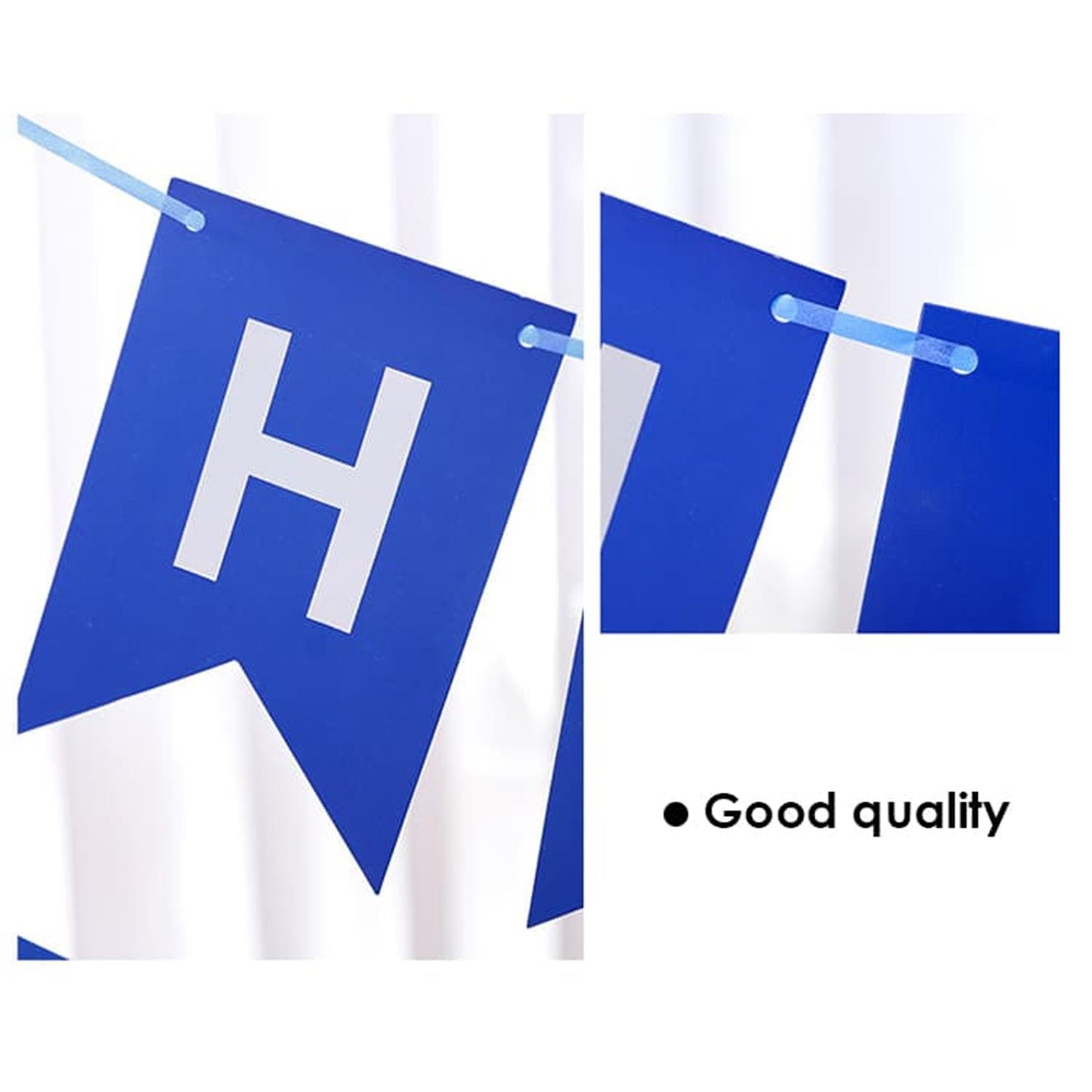 White Happy Birthday Party Banner