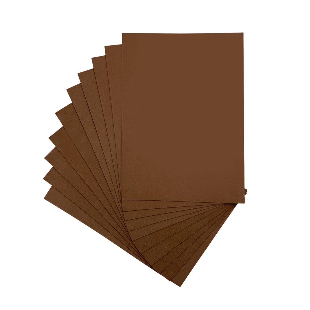 Pack of 50 A4 Brown Coloured EVA Foam Sheets
