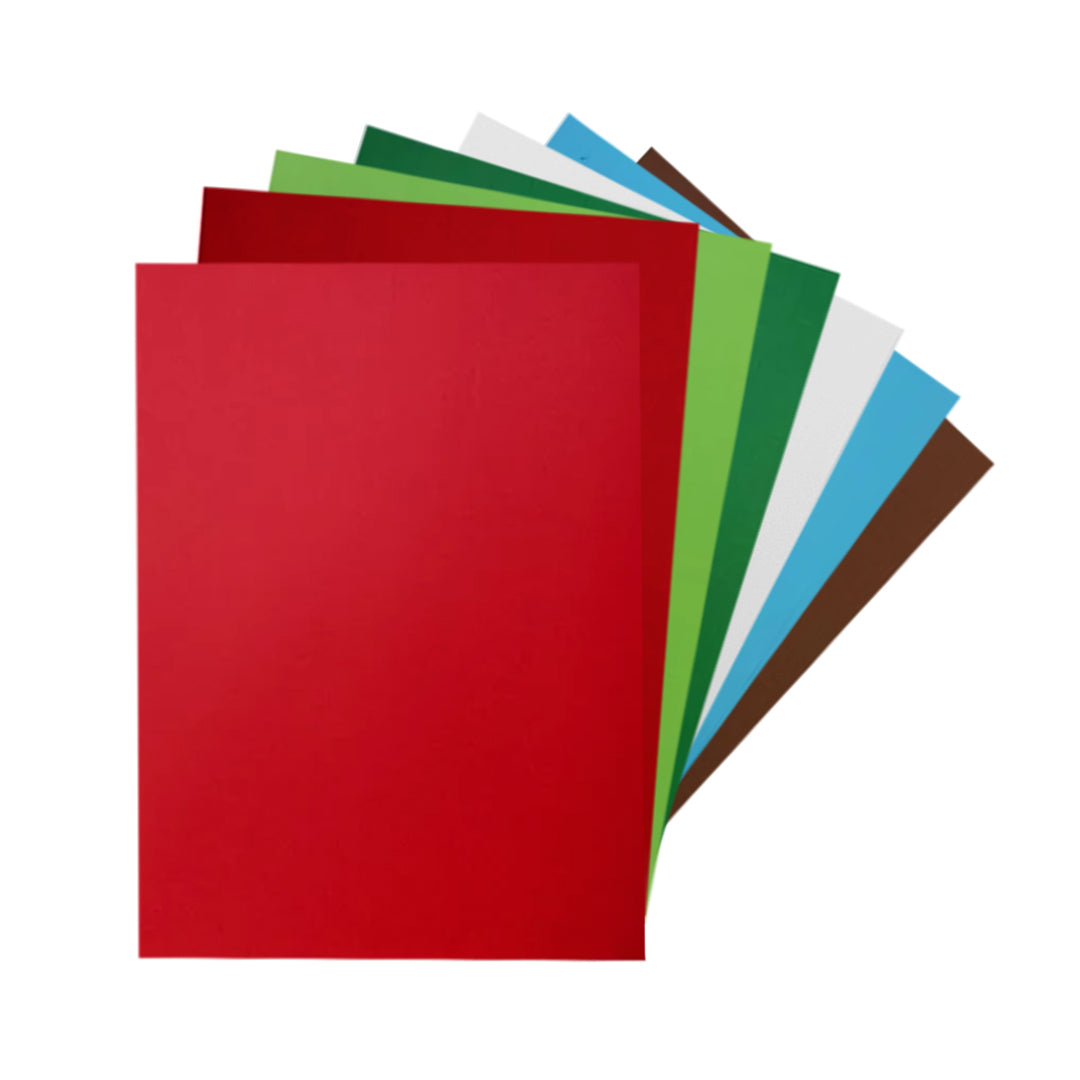 Pack of 700 A4 Assorted Christmas Coloured 75gsm Craft Paper Sheets – 7 Colours (100 each)