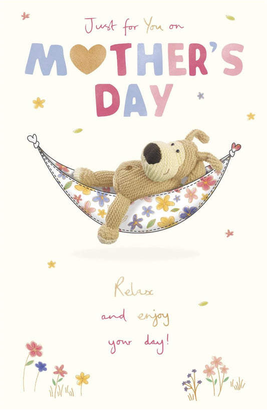 Boofle Relaxing Just For You Mother's Day Card