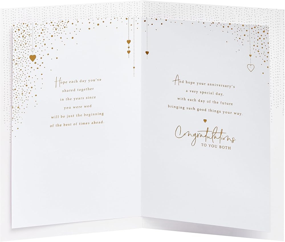 Champagne Glasses Design Anniversary Card