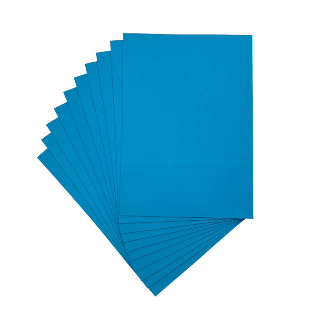 Pack of 10 A4 Blue Coloured Eva Foam Sheets