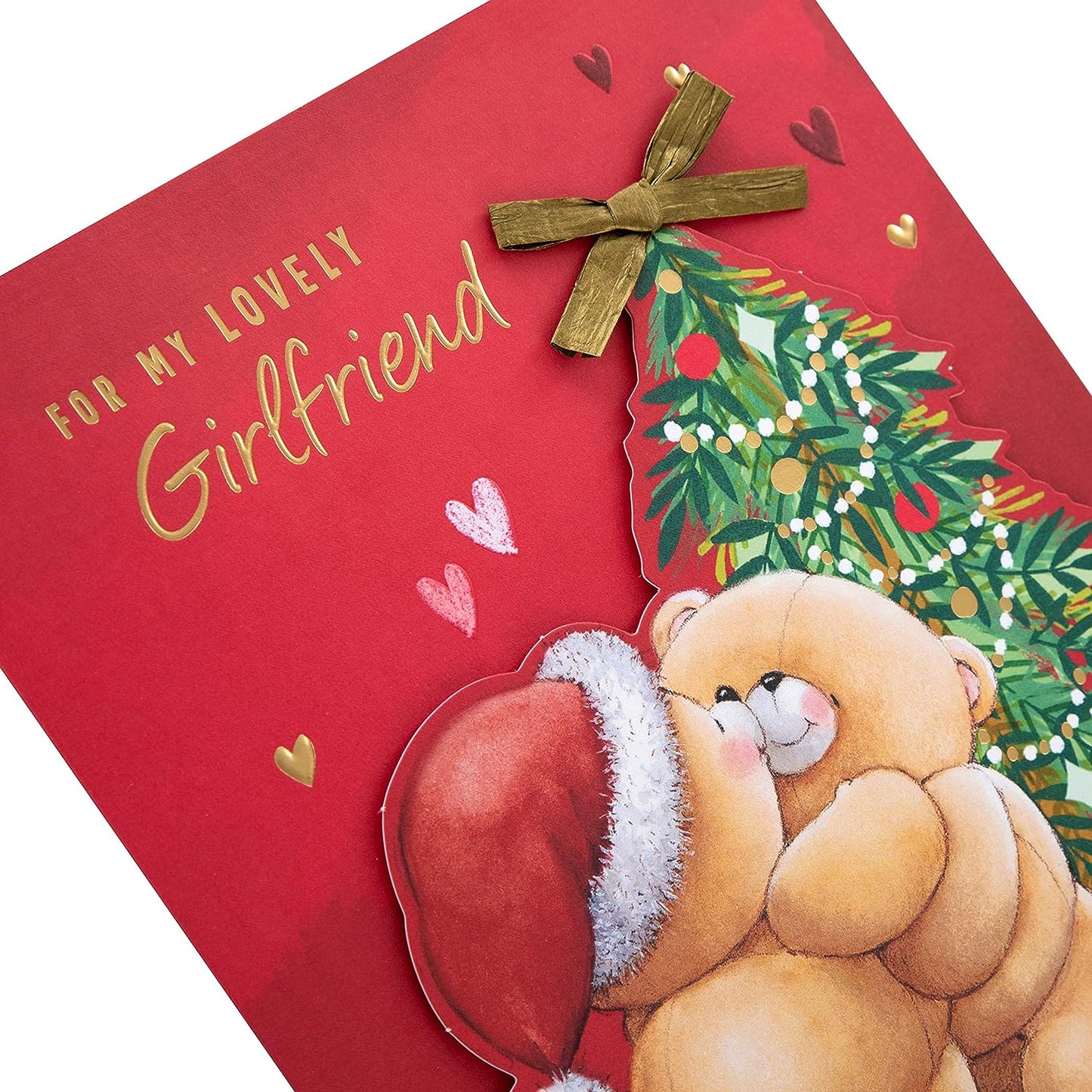 Cute Forever Friends with Hearts Design For Girlfriend Boxed Christmas Card