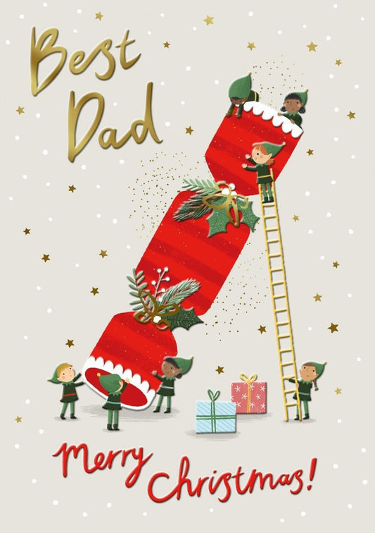 Elves Design Dad Christmas Card