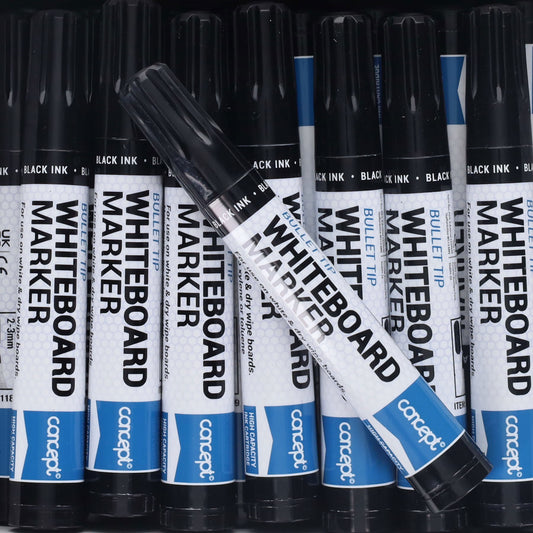 Box of 48 Bullet Tip Black Whiteboard Markers by Concept