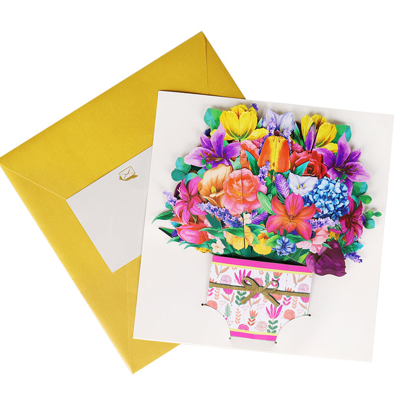 A Blooming Surprise 3D Pop Up Greeting Card