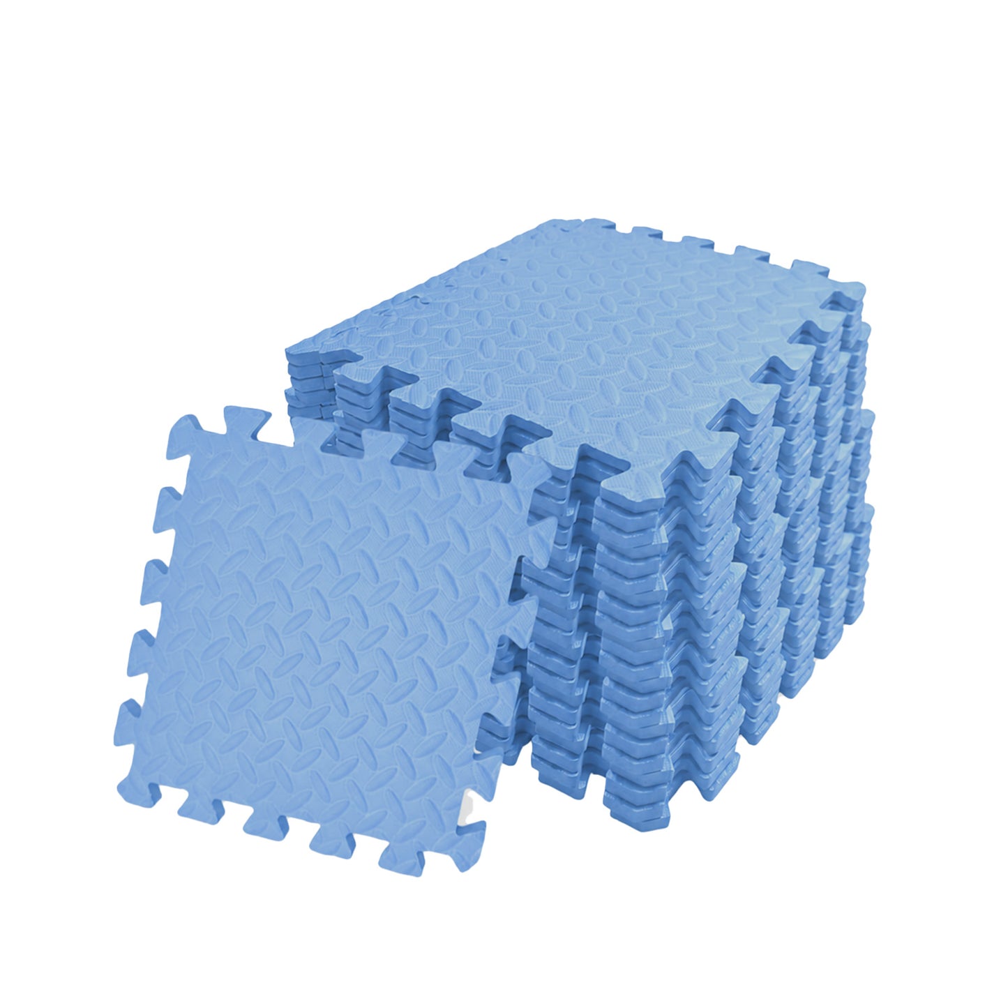 Pack of 80 30x30cm Light Blue Coloured 1cm Thick EVA Foam Mats