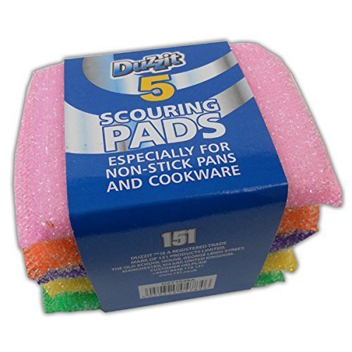 Pack of 5 Coloured Scouring Pads