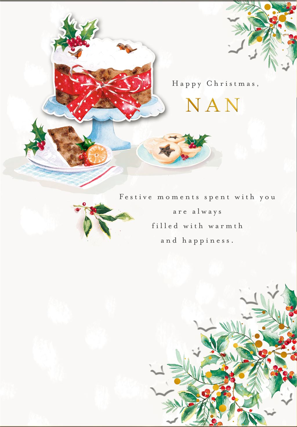 Cake Design Nan Christmas Card