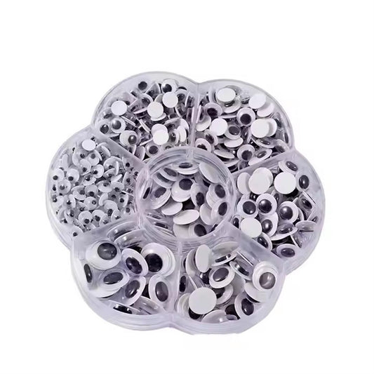 Pack of 500 Pieces Assorted Size Self-Adhesive Googly Wiggle Eyes