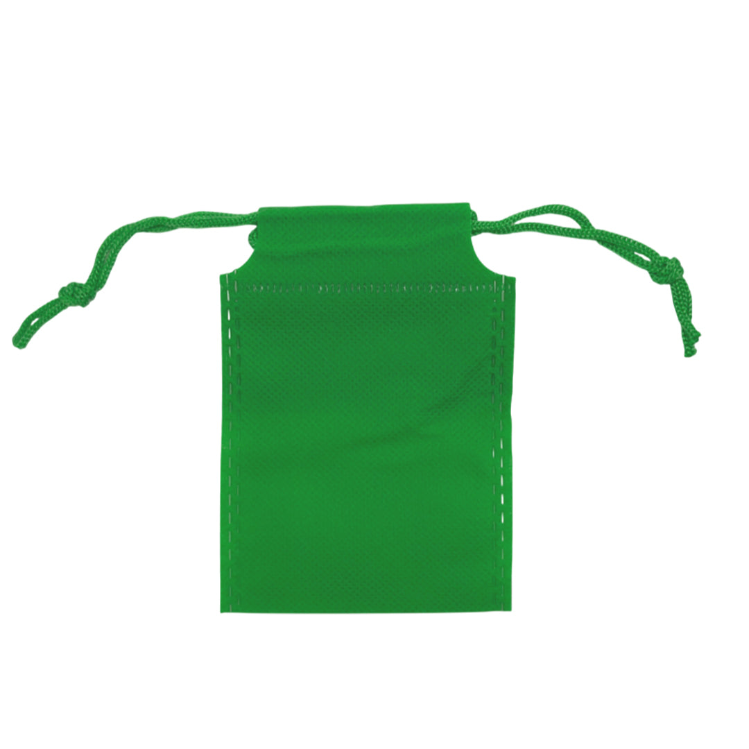Pack of 50 Dark Green Coloured 12x9cm Non-Woven Drawstring Bags