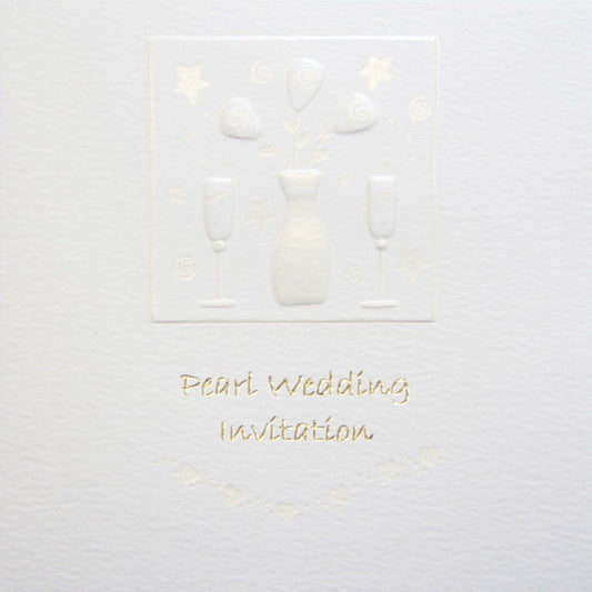 Pearl Wedding Anniversary Invitations - Pack of 5