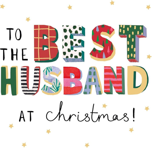 Artistic Foiled Vibrant Kindred Art Range Best Husband Christmas Card