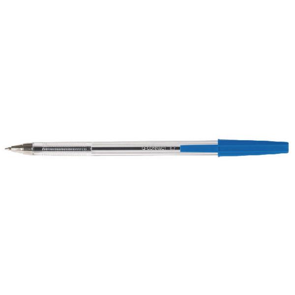 Q Connect Box of 50 Medium Blue Ballpoint Pens