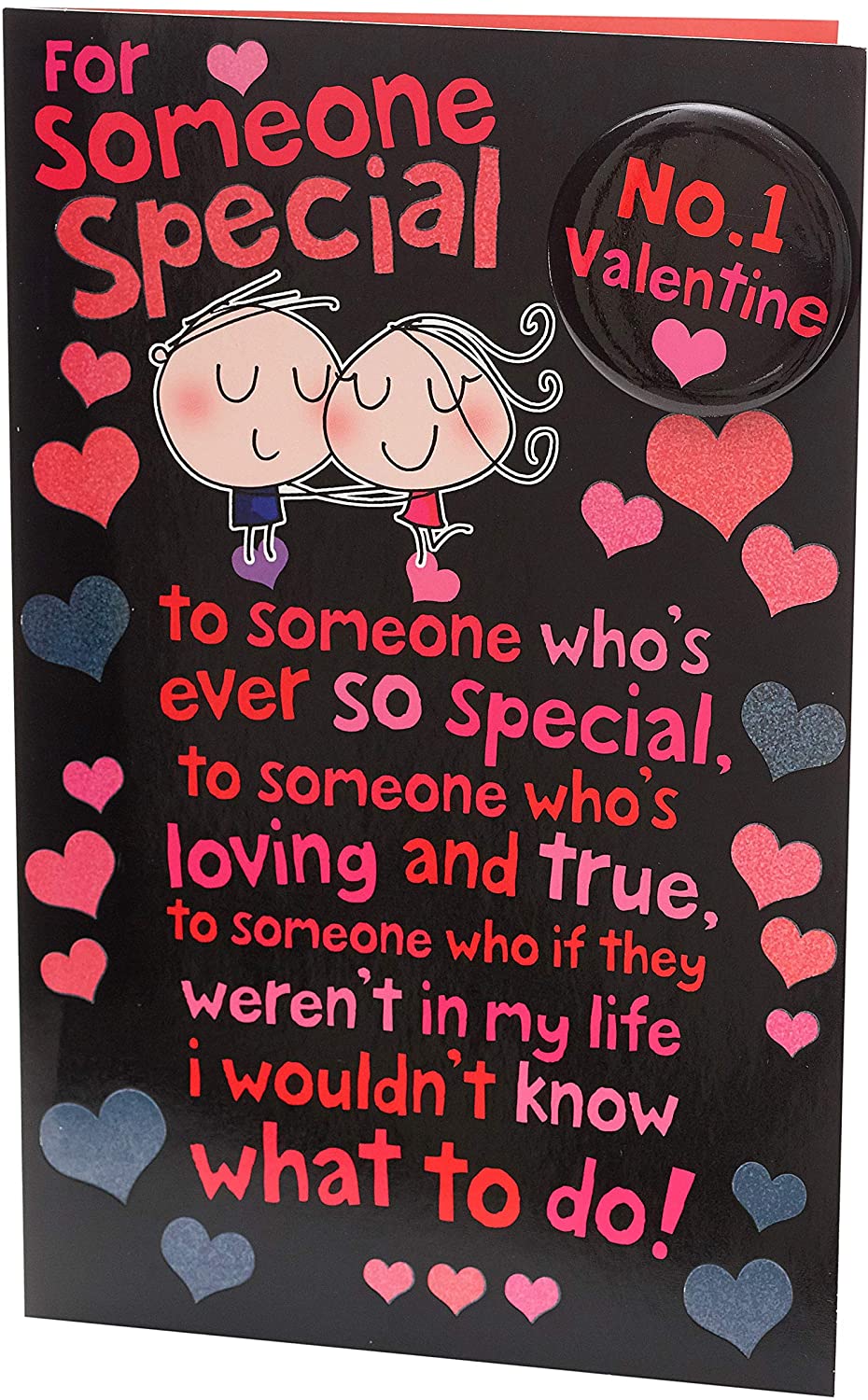 For One I Love Poem Style Includes Badge Special Valentine's Day Card