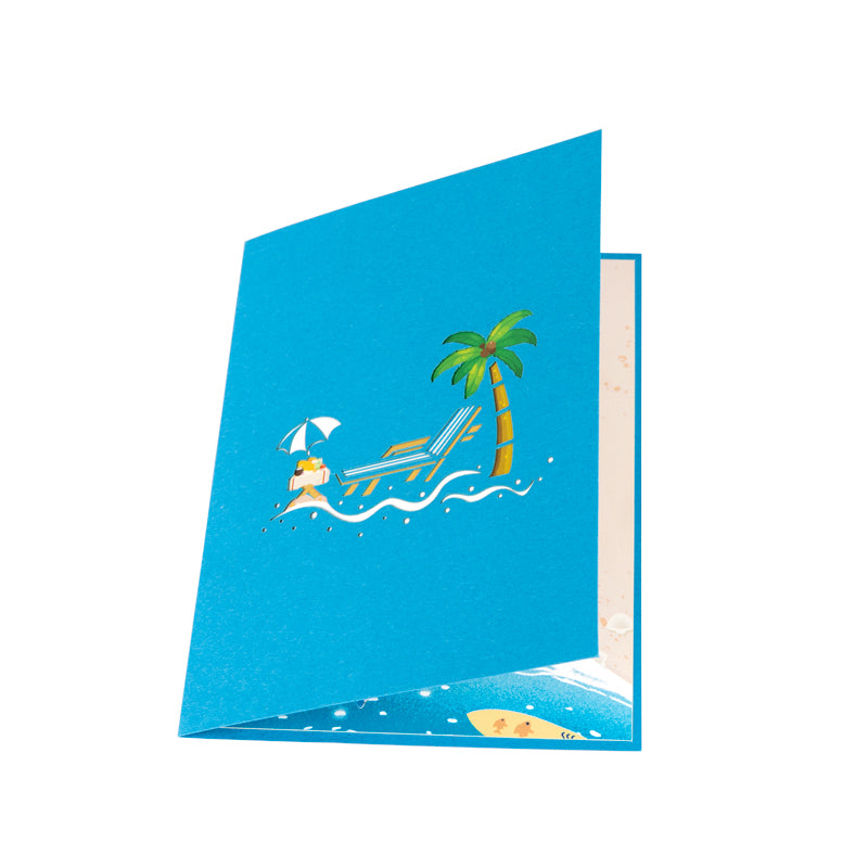 Beach Bliss 3D Summer Pop Up Greeting Card