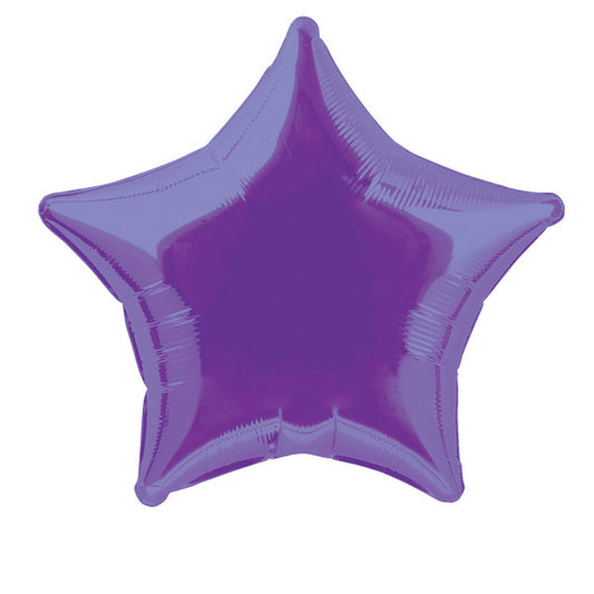 20" Deep Purple Solid Star Foil Balloon