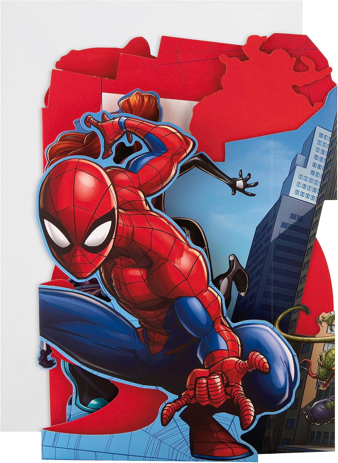3D Marvel Spider Man Design Kids Birthday Card
