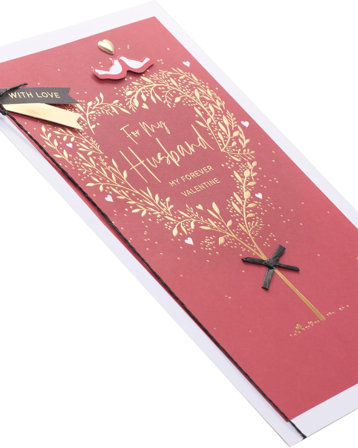 Gold Heart Tree Design Husband Valentine's Day Card