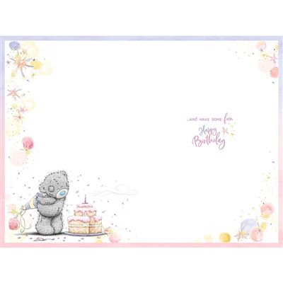 Bear Holding Party Hat Niece Birthday Card