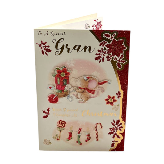 To a Special Gran Mouse With Love Design Christmas Card