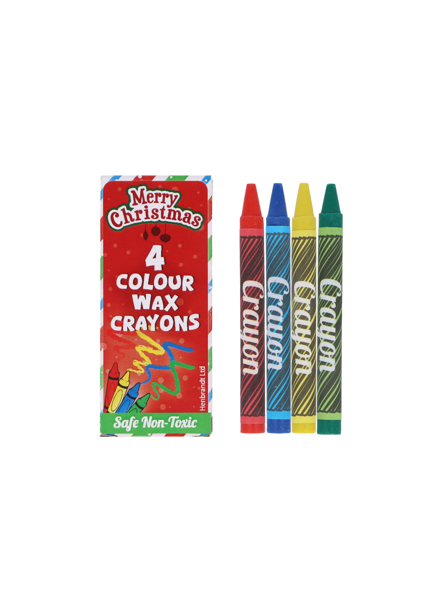 Pack of 4 Mini Christmas Wax Crayon