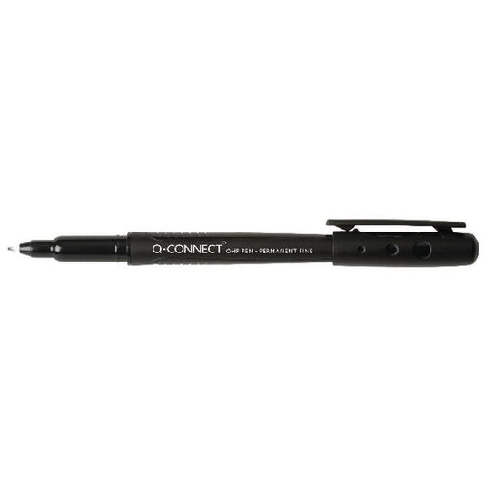 Pack of 10 OHP Permanent Fine Black Pens