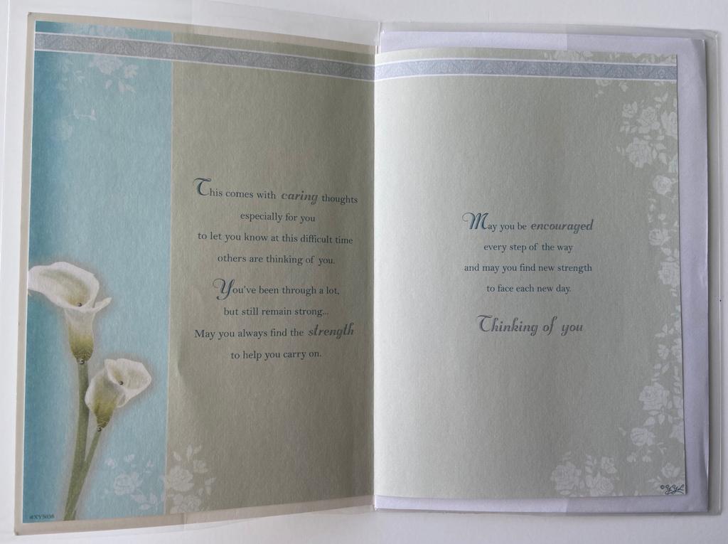 Difficult Time Thinking Of You Card Soft Whispers