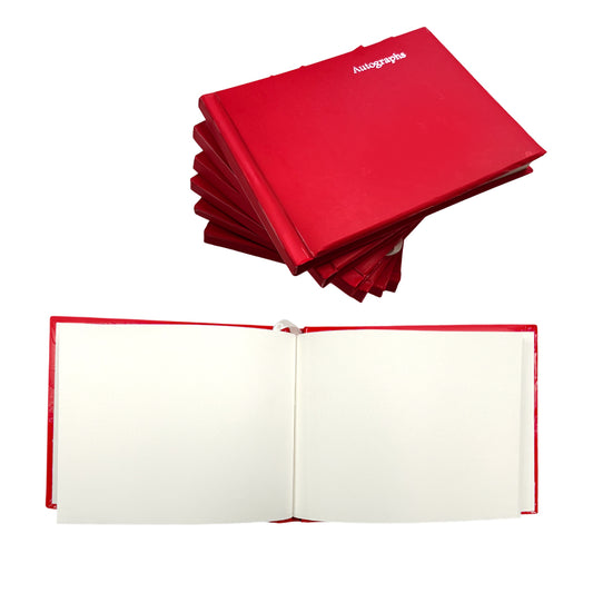 Pack of 60 Red 100 Pages Autograph Books – School Leavers Signature, End of Term Memory Book