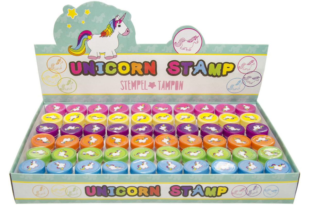 Pack of 24 Unicorn Stamps - Party Bags Rewards Crafting Activities