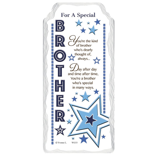 For a Special Brother Sentimental Handcrafted Ceramic Plaque