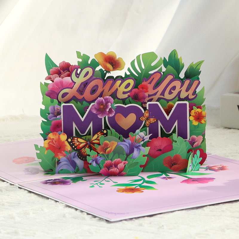 Purple Petals for MOM 3D Pop Up Mother's Day Card
