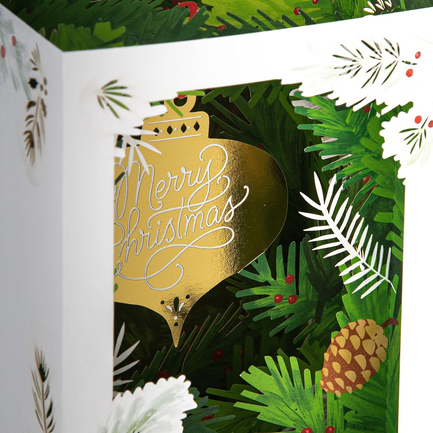 Traditional 3D Pop Up Bauble Design for Both Christmas Card