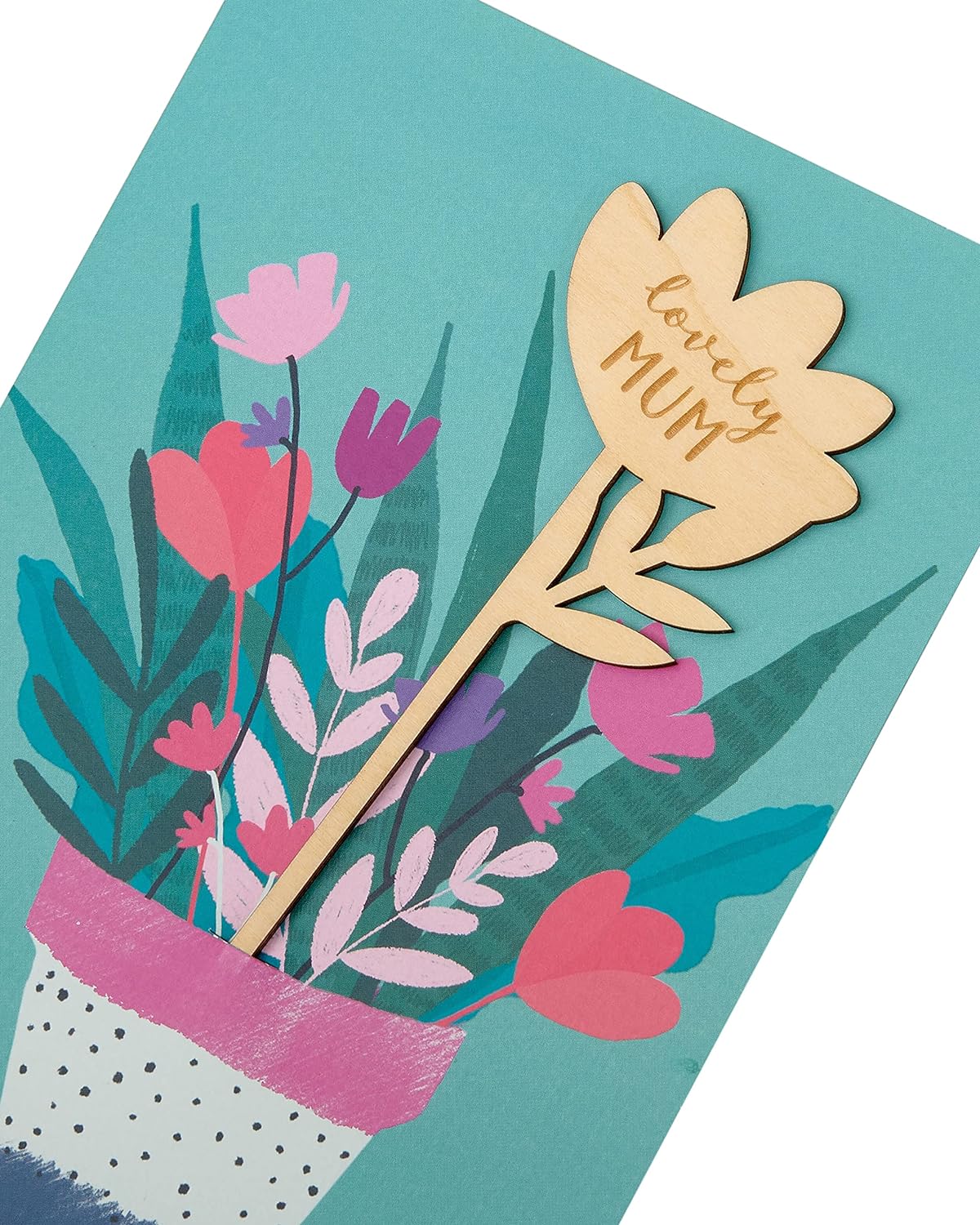Lovely Mum Bright Potted Plant Design Mother's Day Card