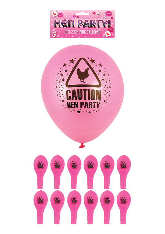 Pack of 15 Hen Party Balloons 23cm with Print