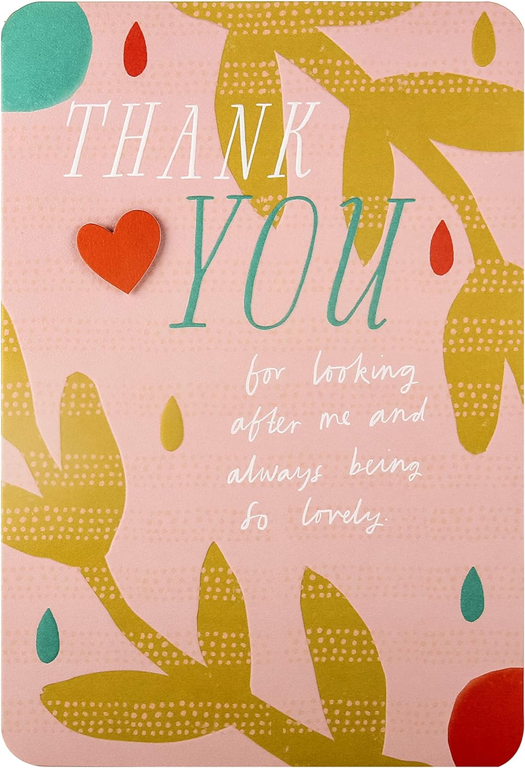Thank You Embossed Foliage Design Open Mother's Day